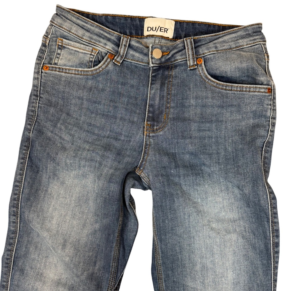 DU/ER Performance Womens Denim Slim Straight Jeans Blue 26x30‎ WFLR5001